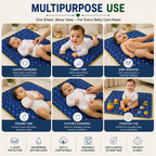 Waterproof Baby Changing Mat – Soft & Comfortable Reusable Baby Care Sheet