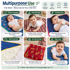 Waterproof Baby Changing Mat – Soft & Comfortable Reusable Baby Care Sheet