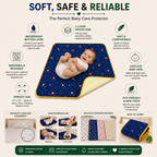 Waterproof Baby Changing Mat – Soft & Comfortable Reusable Baby Care Sheet