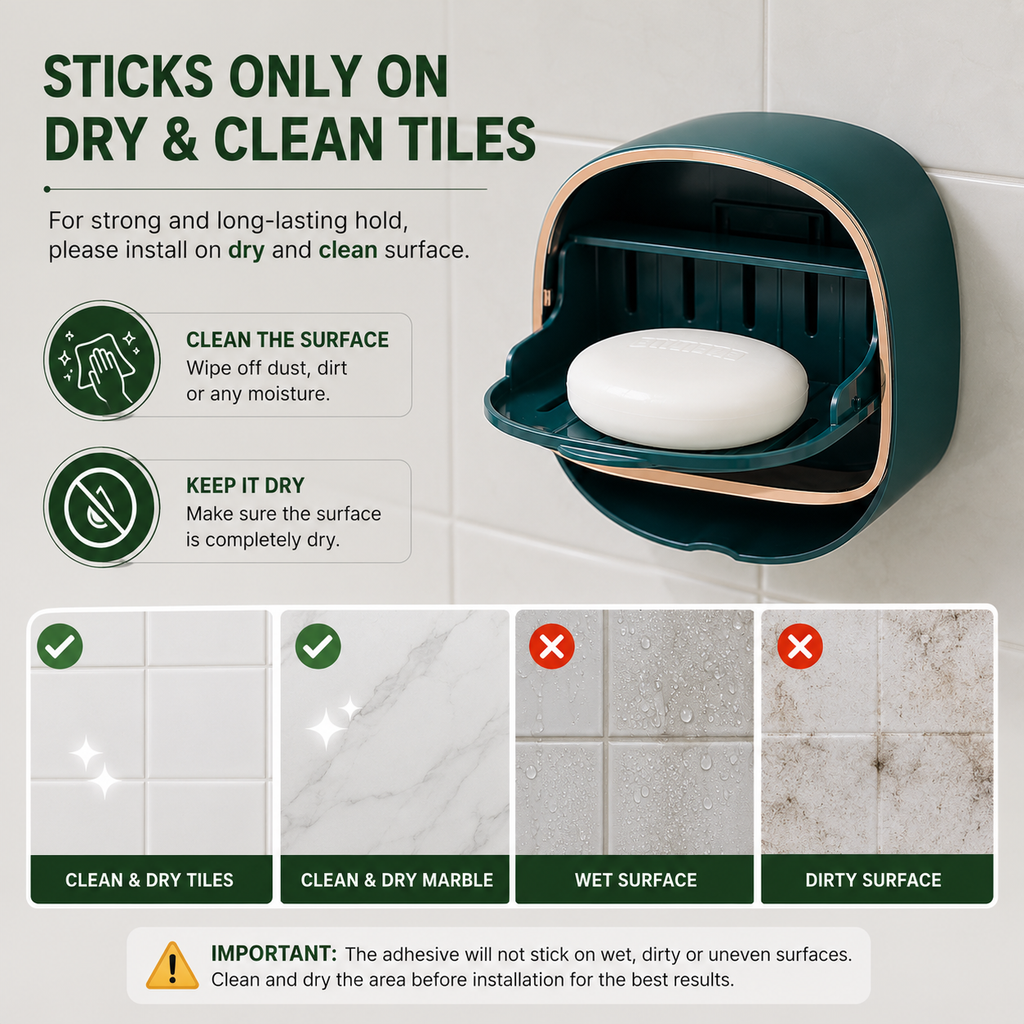 Luxury Wall Mounted Soap Holder with Drain Tray