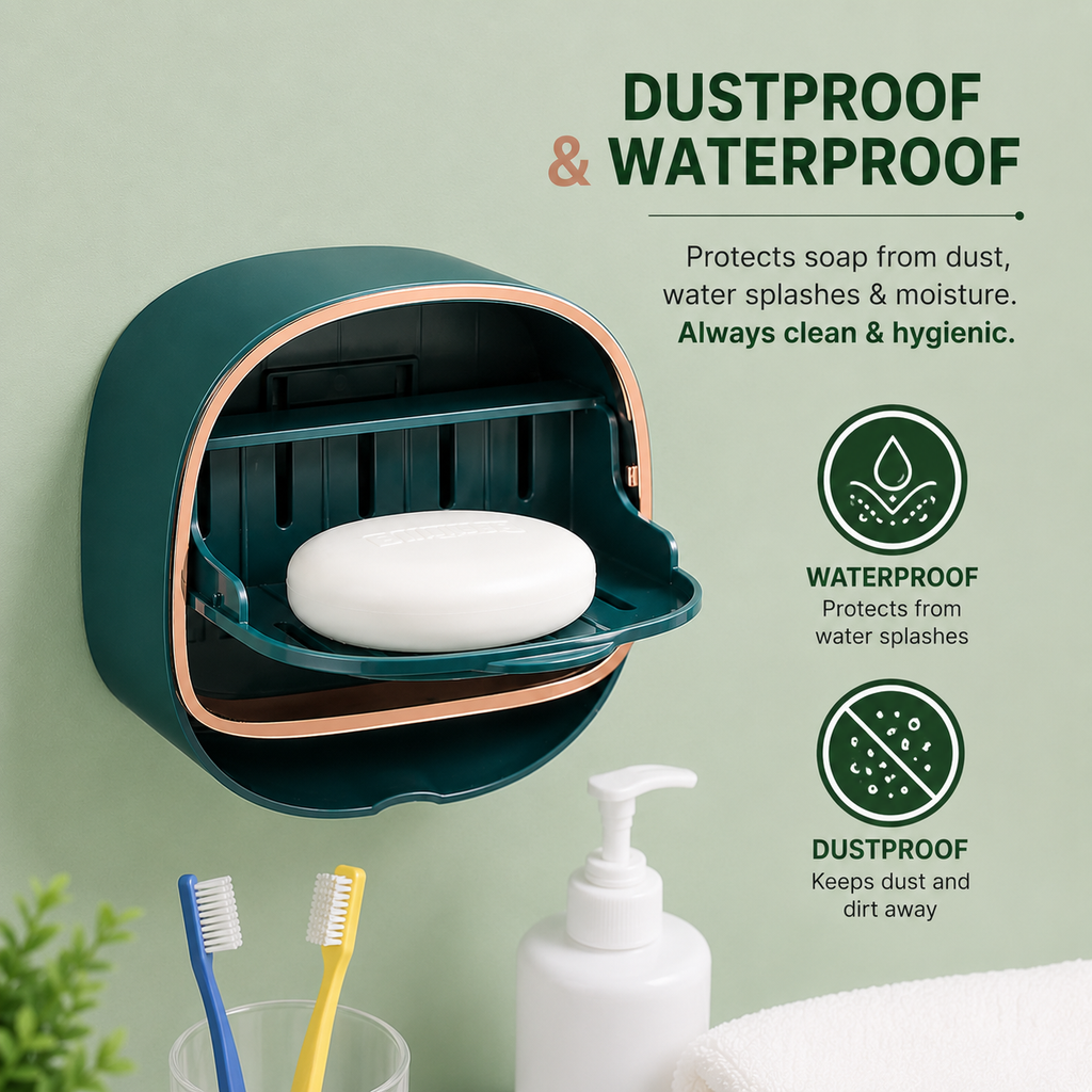 Luxury Wall Mounted Soap Holder with Drain Tray