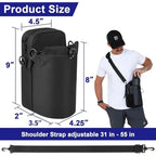 Magnetic Gym & Sports Sling Bag | Workout Equipment Organizer – (Without Bottle)
